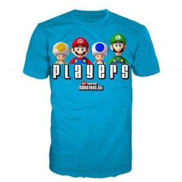 T-Shirt Super Mario : SMB Players Blue (S) T-Shirt Super Mario : SMB Players Blue (S)