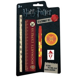 Harry Potter -Set comprenant une rèle, un crayon papier, un stylo, une gomme et un taille-crayon. Harry Potter -Set comprenant une rèle, un crayon papier, un stylo, une gomme et un taille-crayon.