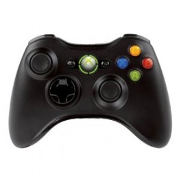 Manette sans fil noire pour Xbox 360