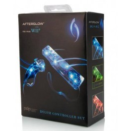 POUR WII Wiimote + Nunchuck Afterglow  COULEUR BLEU